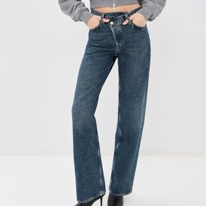 Agolde Jeans | Criss Cross Straight Jeans | Blue Denim | Size 27